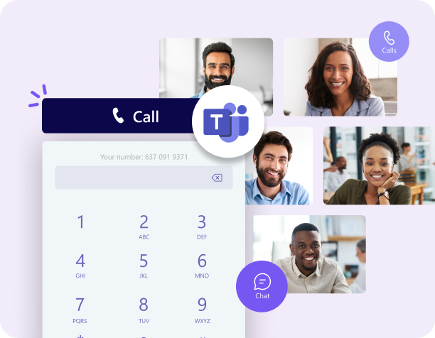 UI layout of Microsoft Teams phone system on mobile